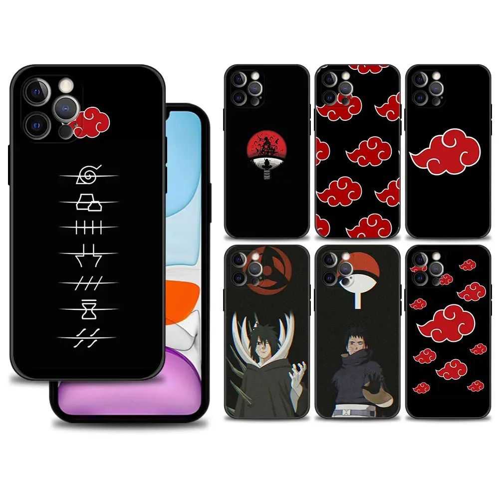 

Mobilephone Case for iPhone 13 12 11 Pro Max XR X XS 8 7 Plus SE 13mini 12mini Cover Silicone Bumper Anime Naruto Logo