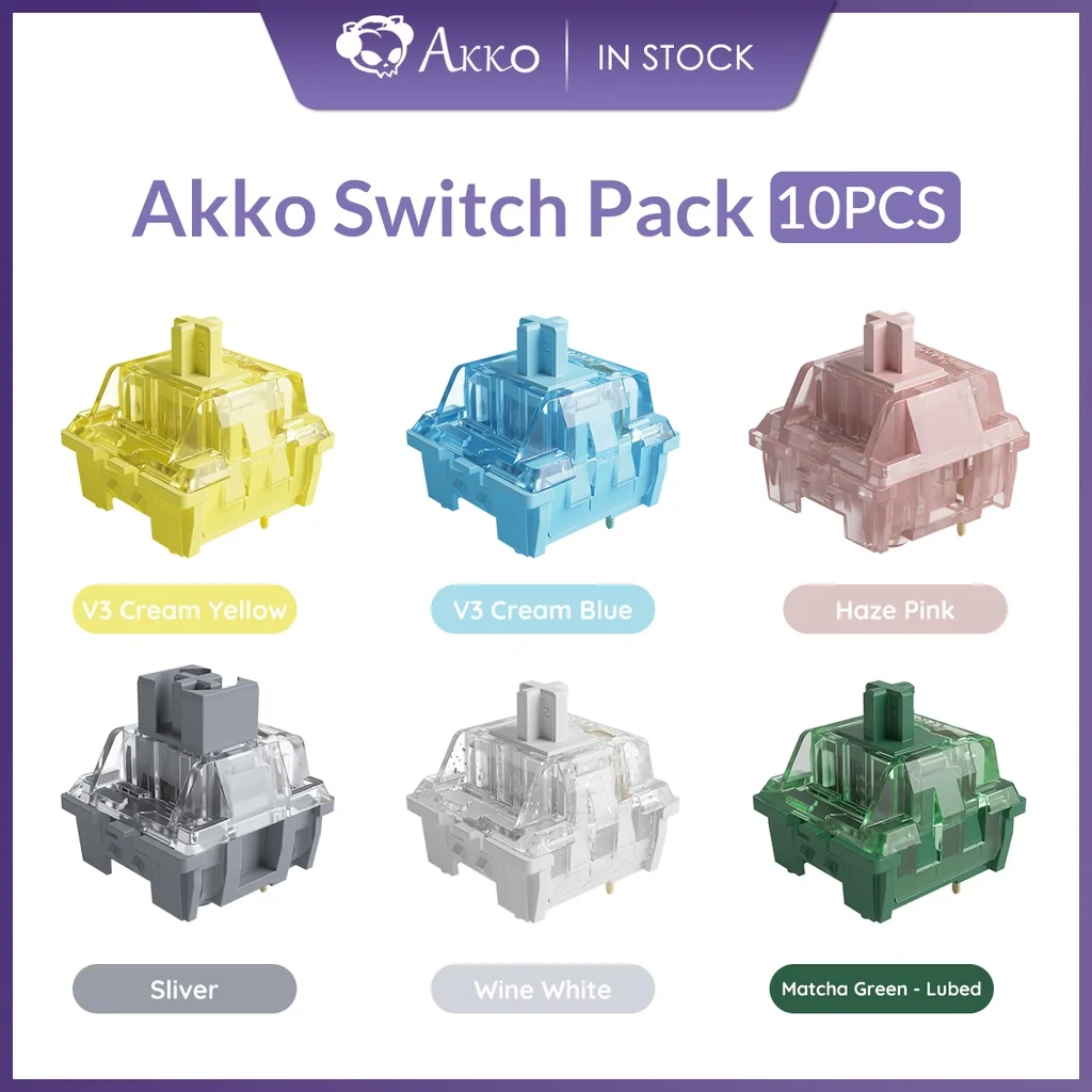 

Akko CS Linear/Tactile/Click Switches with Stable Dustproof Stem for MX Mechanical Gaming Keyboard (10 PCS)