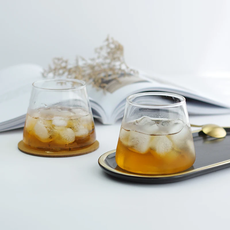 

Ins Style Glass Transparent Japanese Whiskey Juice Cocktail Beer Cup Kitchen Drinkware Coffee Verre Water Mug Creative