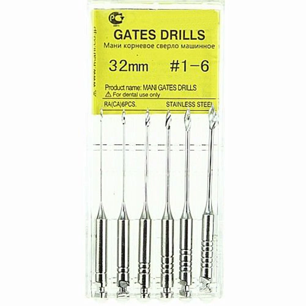 

1Pack Dental Endodontic Drills Gates Glidden Peeso Reamers Rotary Paste Carriers 32mm #1-6 Engine Use Stainless Steel Endo Files