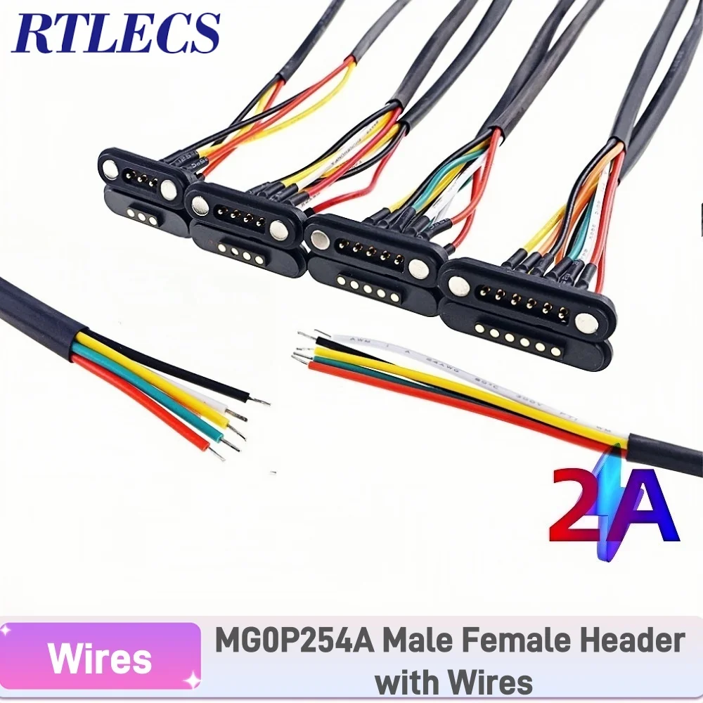 

RTLECS MG0x254A Водонепроницаемые магнитные разъемы Pogo Pin 2 3 4 5 6 позиций