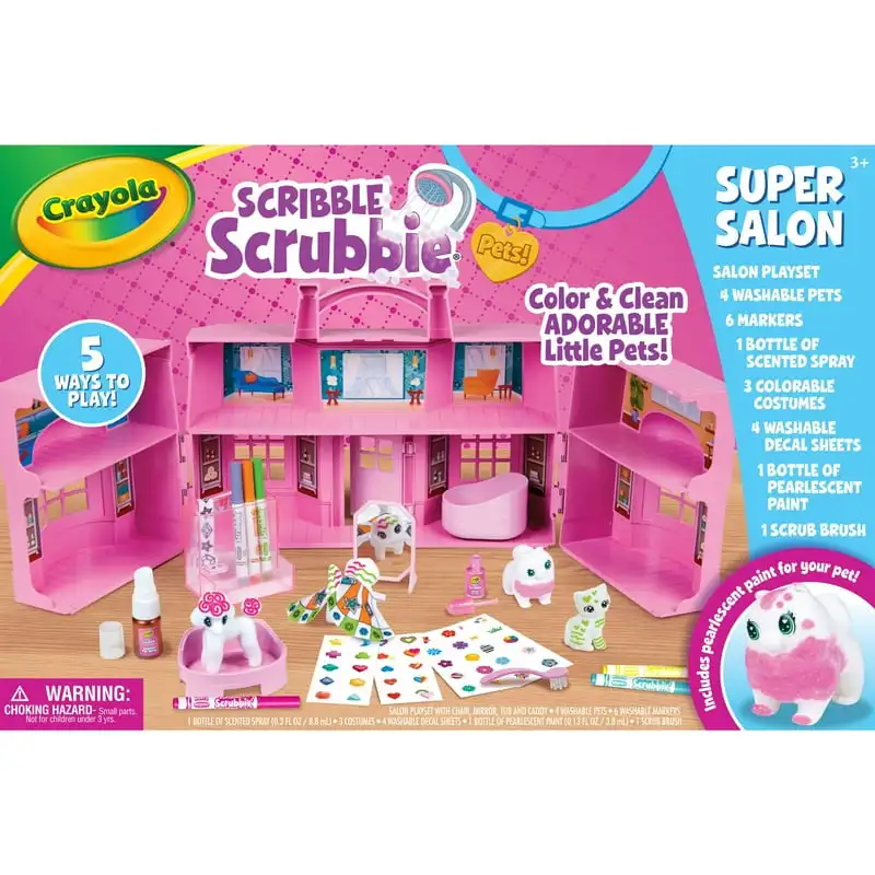 

Scrubbie Pets Super Salon, Toys for Girls & Boys, Child Ages 3+ Pajaros Parakeet toys Grey parrot accessories Cuttle bone birds