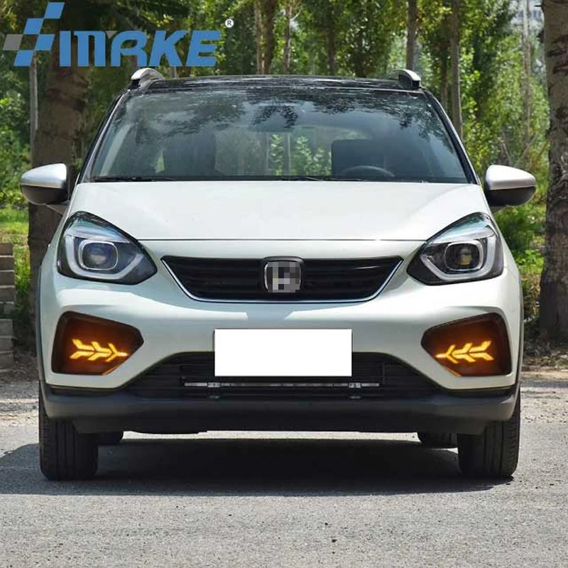 

Daytime Running Light LED DRL Turn Signal Fog Light Lamp For Honda Jazz Fit 2021 2022