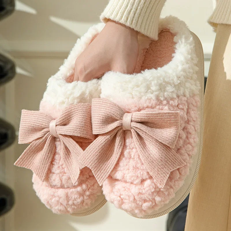 

2023 New Cotton Slippers Slippers Women Wearing Cotton Shoes with Thick Soles Indoor Cute Butterfly Cotton Slippers