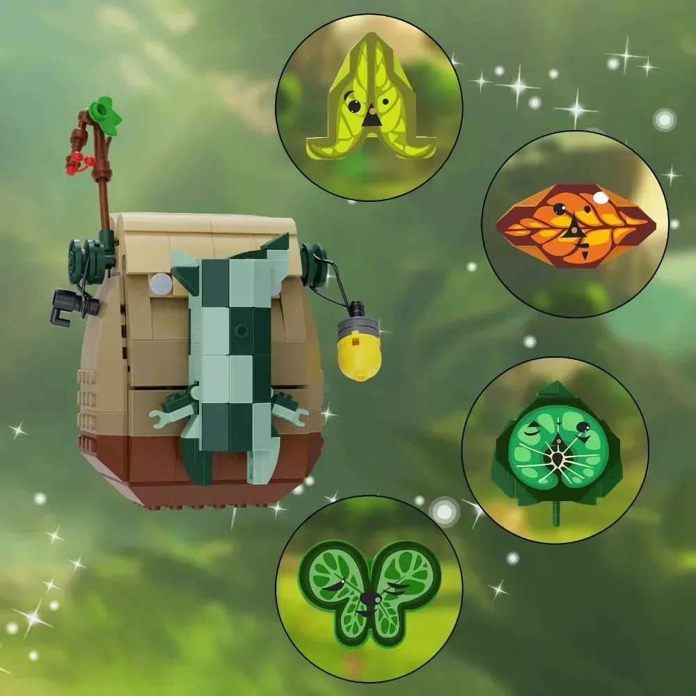 376 шт. Детский конструктор с принтом корока