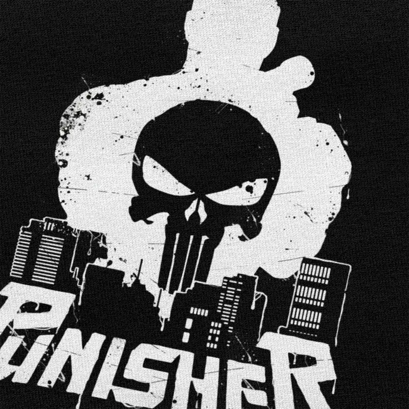 Мужские футболки на заказ с изображением Карателя хлопковые коротким рукавом