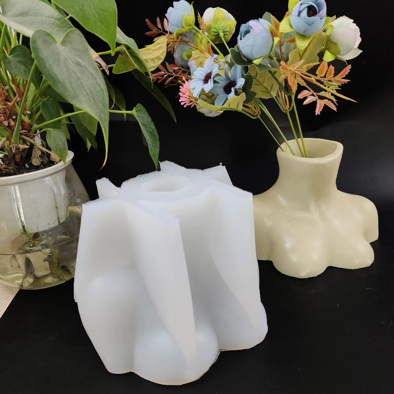 

Creative human body art upper body chest vase, gypsum, cement concrete flowerpot silica gel mold, statue, home decoration