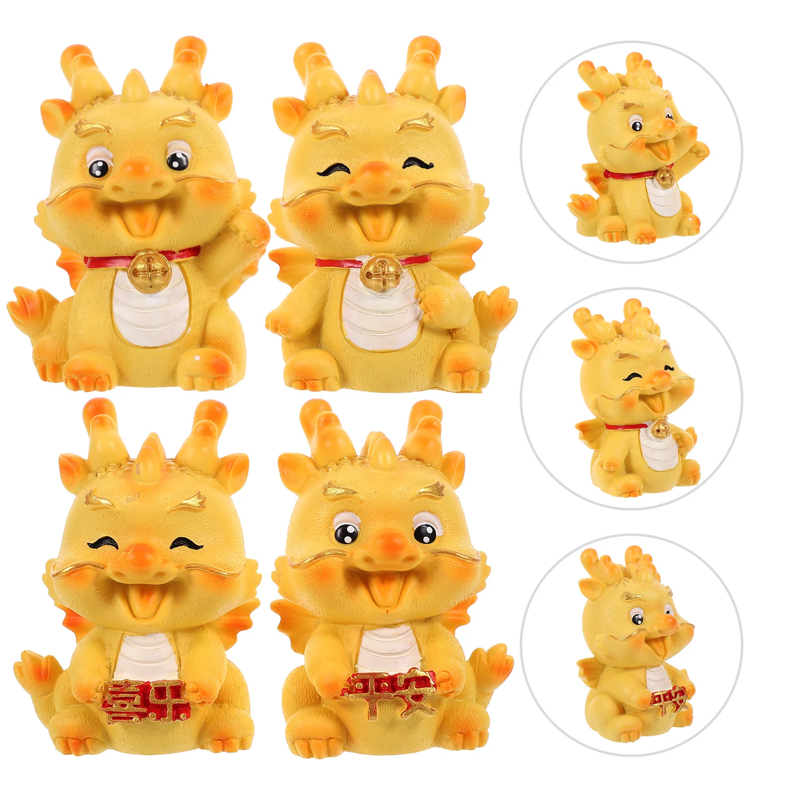 

Zodiac Dragon Figurine Statue Decoration Resin Miniature Decorations Decors Desk Car