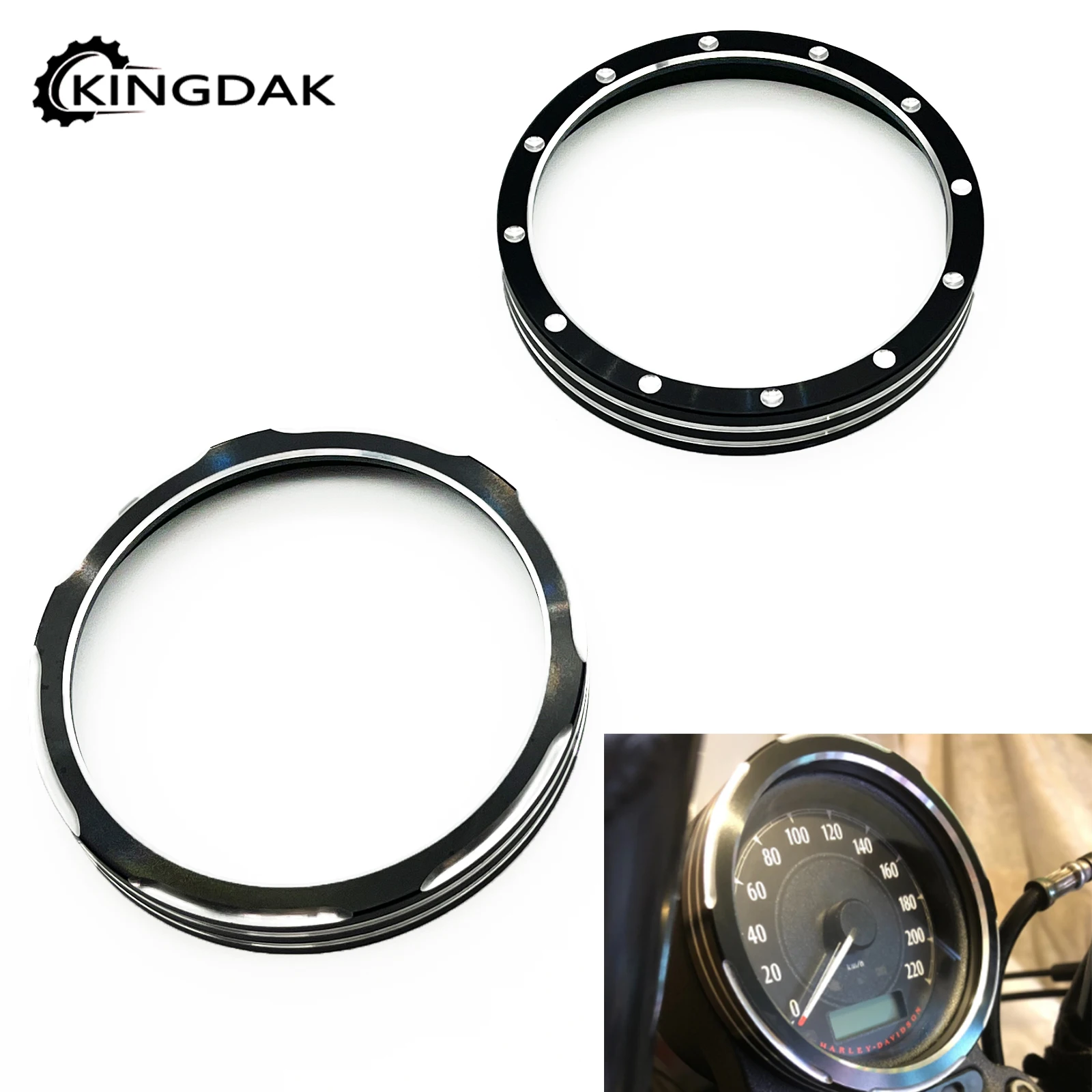 

Motorcycle Speedometer Instrument Bezel Ring Trim Fit For Harley Sporster 883 1200 XL Dyna Street Bob Low Rider FXDL FXSB FXFB