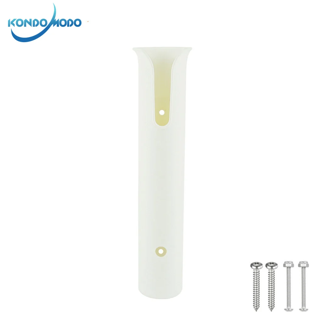 

White Plastic Fishing Rod Rack Holder Fishing Rod Tool Socket Durable Tube Mount Boat Marine Fishing Box Kayak Yacht Accessories