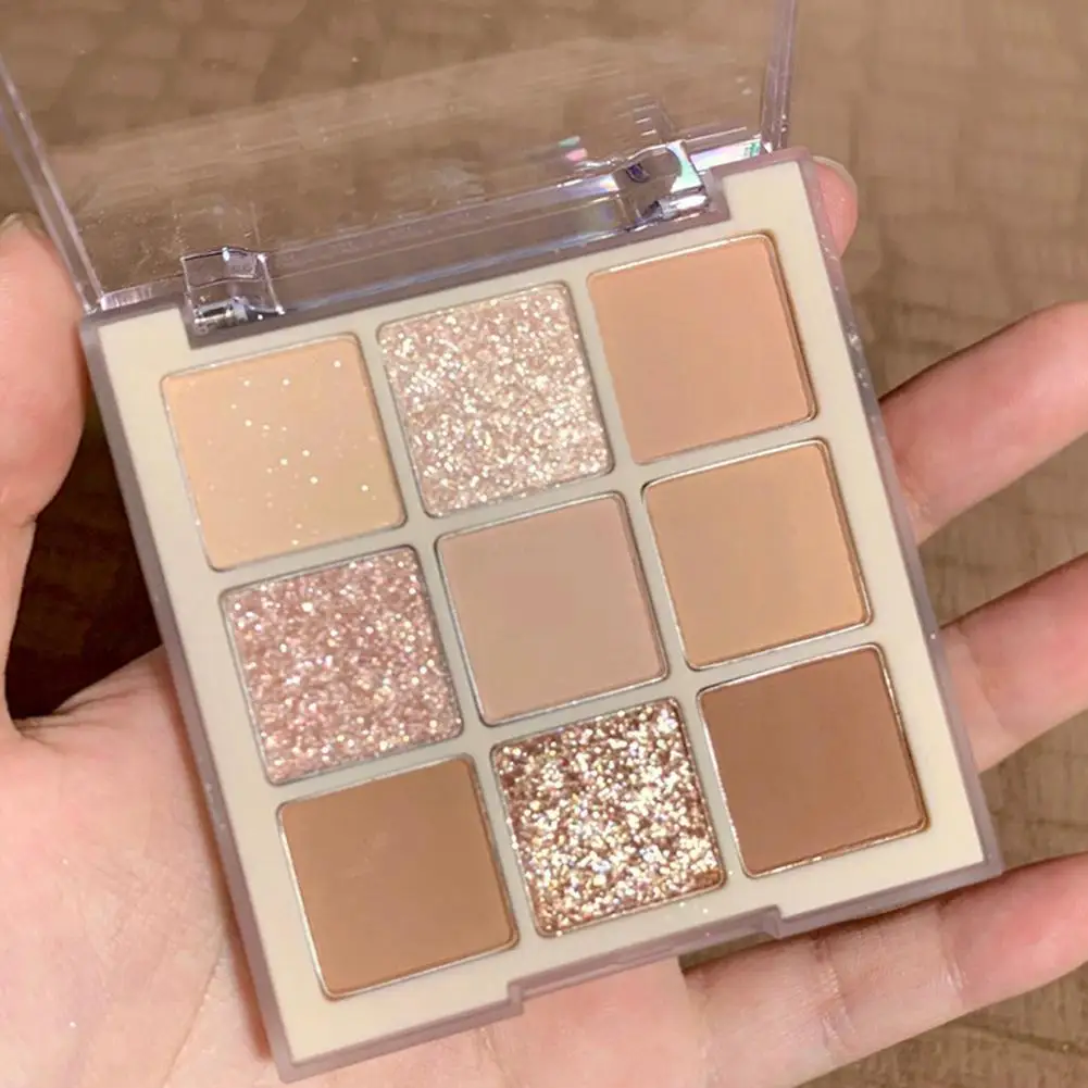 

9 Colors Matte Nude Palette Shimmer And Shine Eyeshadow Palette Glitter Shiny Eyeshadow Shadow Palette Eye Eye Matte Pigmen V9S6