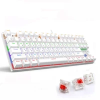 new 87104keys wired gaming mechanical keyboard russianspanish led backlight for gamer laptop computer