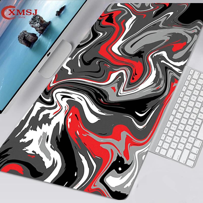 

Geometric Mousepad Gamer Marble Art INK Liquid Strata XXL Mouse Pad Keyboard Desk Pad Kawaii Rubber Mouse Pad Alfombrilla Raton