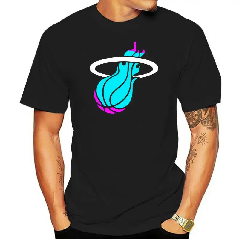 

Miamis Vices Heat Basketbal Shirt-Men's T-Shirt-Black
