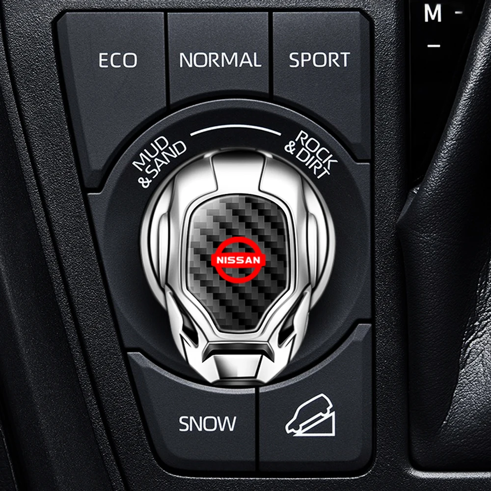 

Carbon Fiber Car Engine Ignition Start Stop Push Button Switch Decora Cover Auto Interior For Nissan Altima Sentra X-trail Rogue