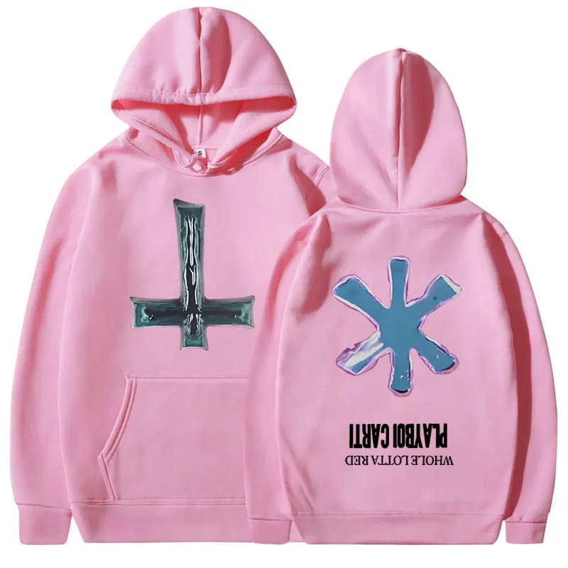 Rapper Playboi Carti Hoodies Album Whole Lotta Red Tour Merch Pullover Men Women Fashion Hip Hop Oversized Sweatshirt Streetwear