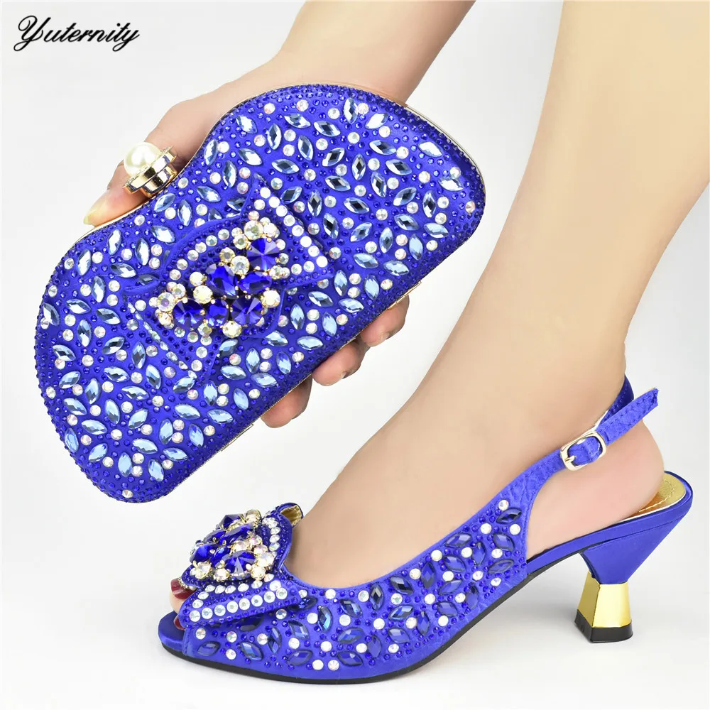 

Yuternity Latest Italian Shoes With Matching Bag Set For Party Nigerian Women High Heels Shoes And Bag Set Large Size 37-43
