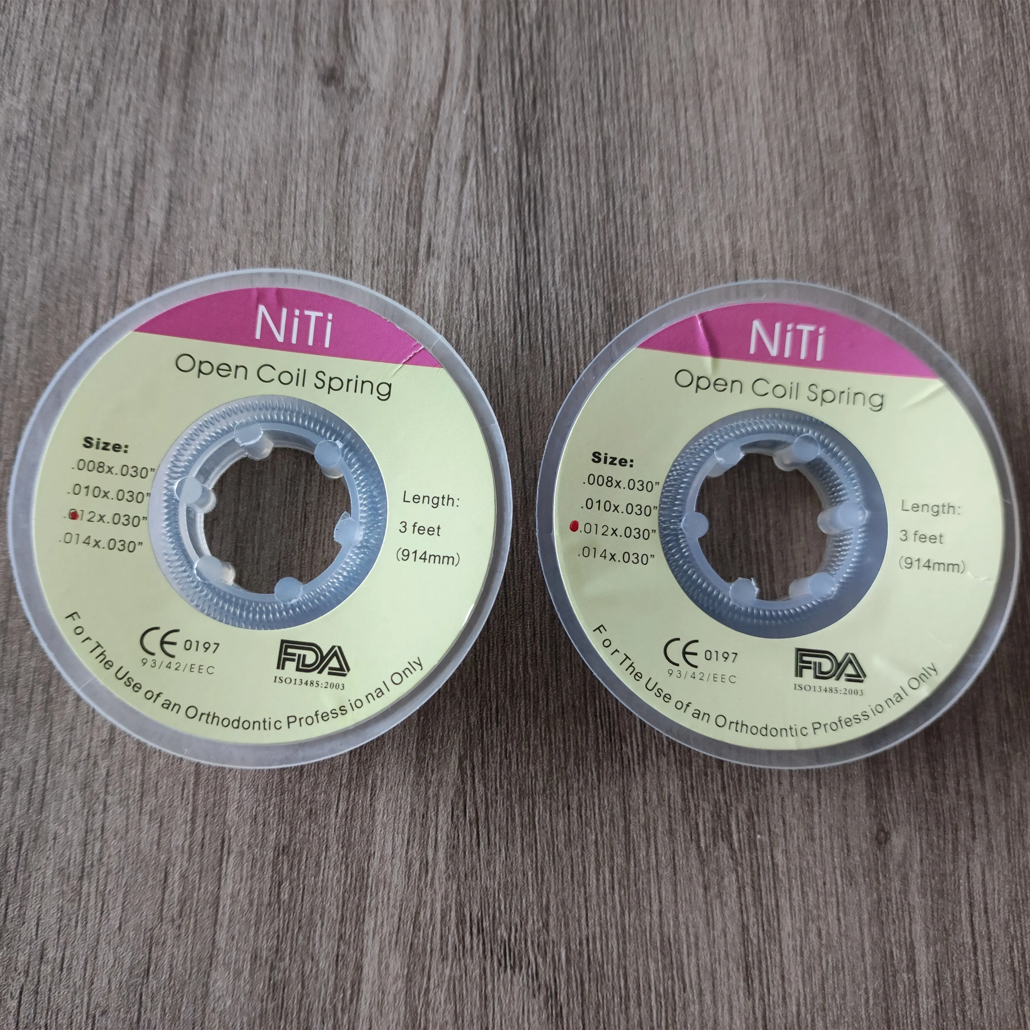 

2 Rolls Dental Orthodontics Niti Alloy Open Coil Spring In Spool 008/010/012/014*030 3 Feet 914mm