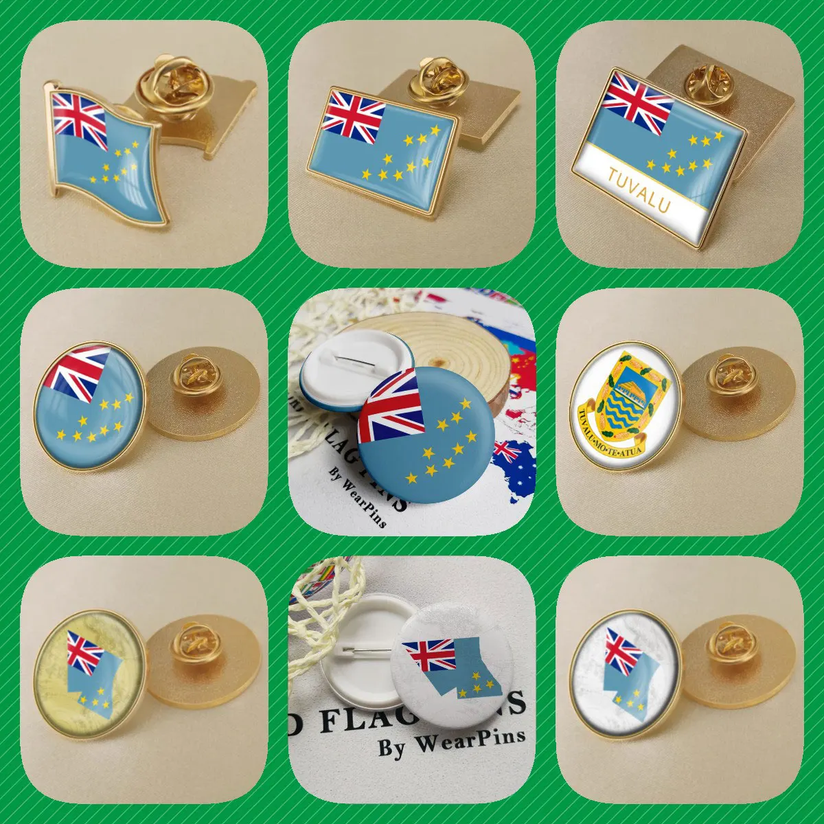 Броши с эмблемой национального флага Тувалу