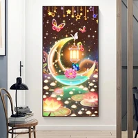 chenistory large size canvas diy painting by numbers moon landscape kit acrylic paint by numbers wall art special gift canvas pa