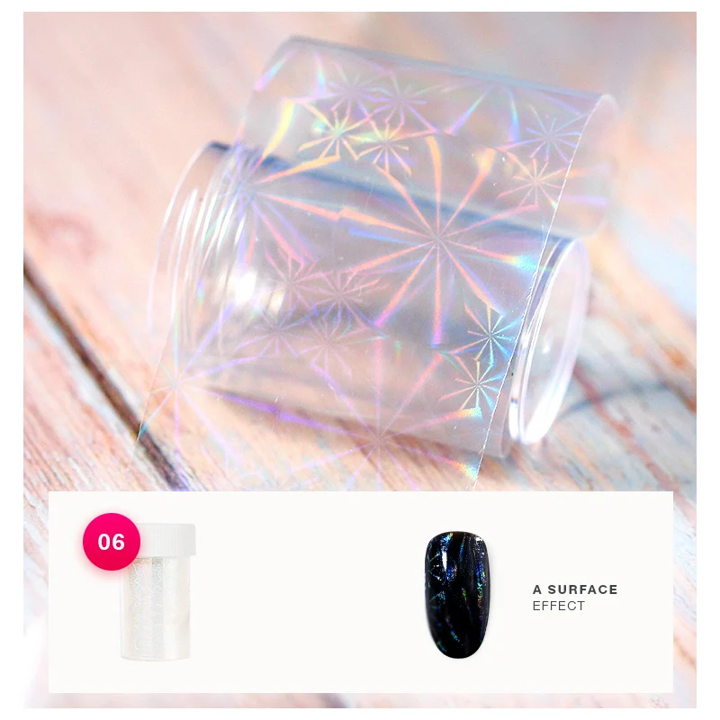 Holo Серебряная фотобумага звезда небо блестящий дизайн ногтей переводные