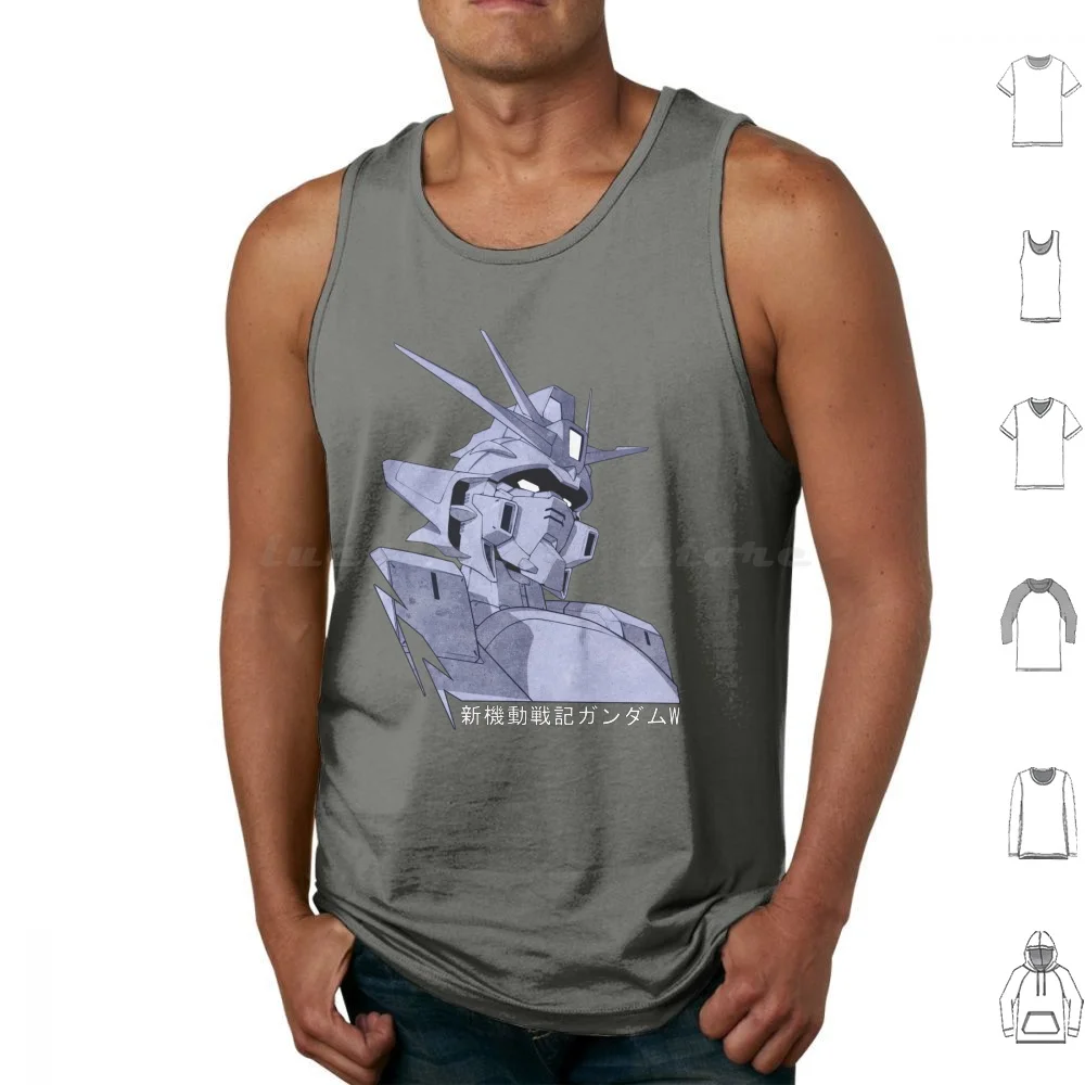 

Wing Tank Tops Vest Sleeveless Mobile Suit Logo Japan Anime Japanese Manga Mecha Gunpla Wing Mech Robot Rx78 2 Rx782 Geek