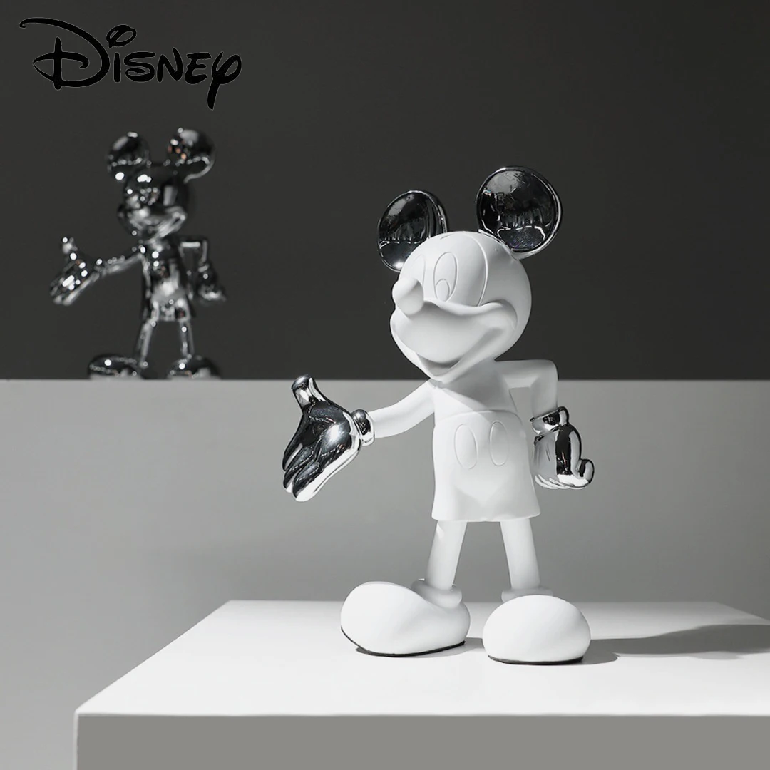 

Disney Mickey Minnie Mouse Simple Modern Sculpture Ornaments Creative Home Living Room Hallway Resin Desktop Decoration Doll