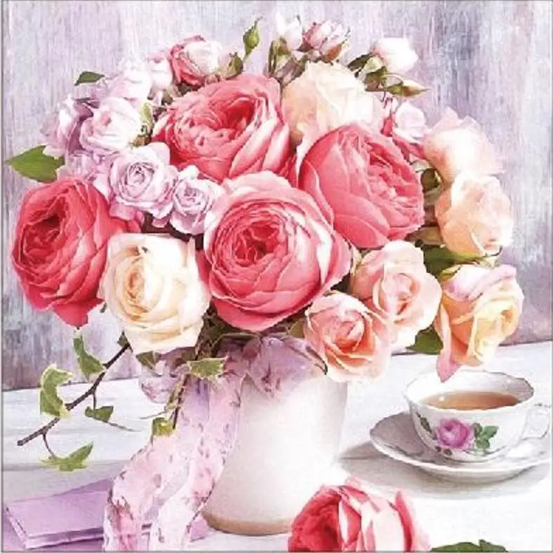 

2022 New section 5D Diamond painting, floral decoration, living room bedroom restaurant, sticky drill cross stitch embroidery frame