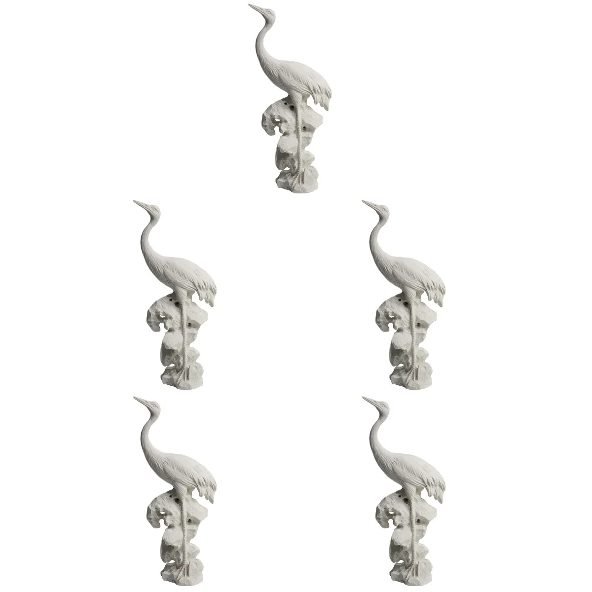 

5pcs Practical Resin Crane Ornament Crane Decoration for Bonsai Desktop Home