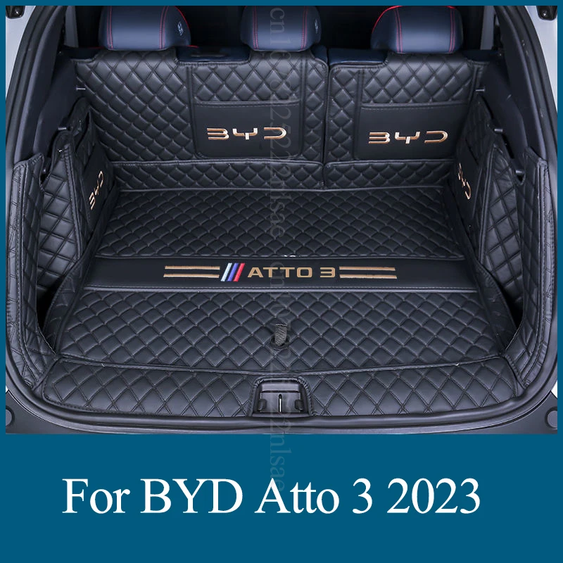 

Для BYD Atto 3 Yuan Plus 2022 2023 автомобильный Стайлинг из искусственной кожи защитный коврик для багажника Catpet Внутренняя крышка деталь коврик автомобильные аксессуары