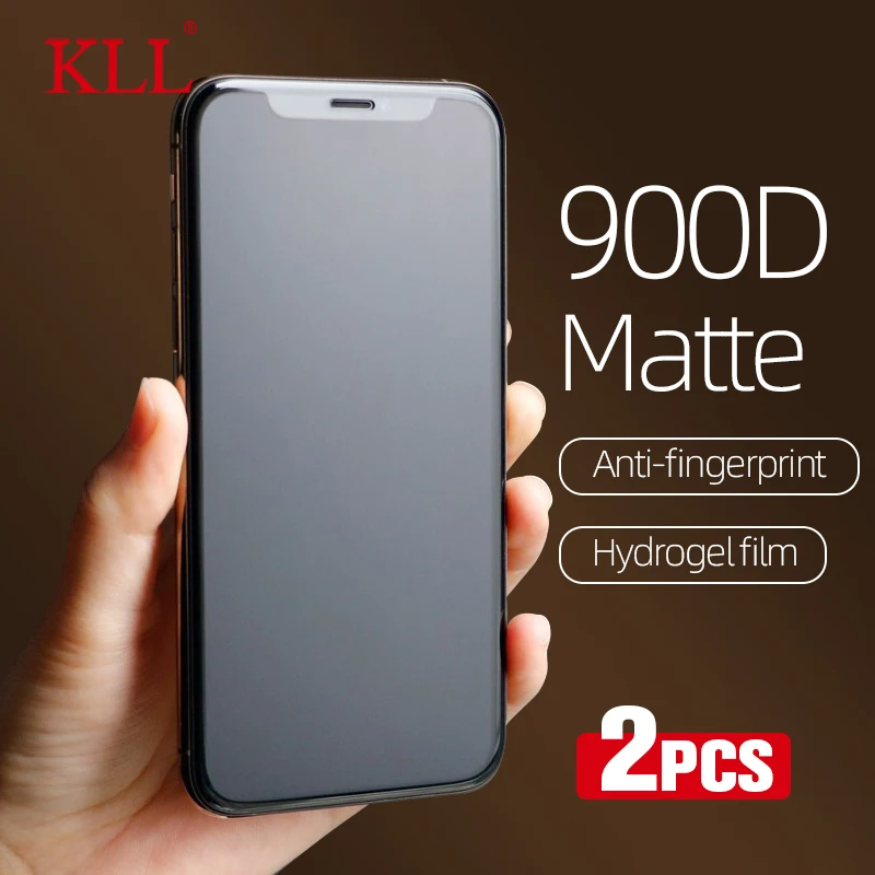 

2Pcs Anti Fingerprint Matte Screen Protector For iPhone 13 12 XR XS 11 Pro Max Hydrogel Film for iPhone 14 Pro 7 8 Plus no glass