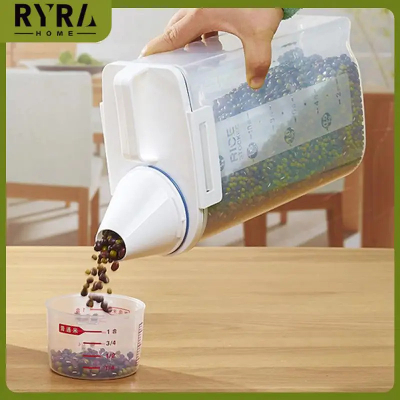 

2L Plastic Food Storage Containers Kitchen Accessories For Food Save Grain With Cover Kitchen Storage Box Grain Rice Container