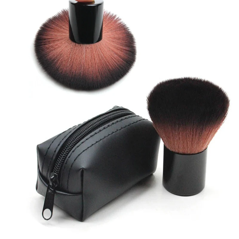 

1 Set Big Black Makeup Brushes Powder Cosmetic Brush Face Blush Contour Brush Kabuki Nail Brush Makeup Tools With Bag Sculpting