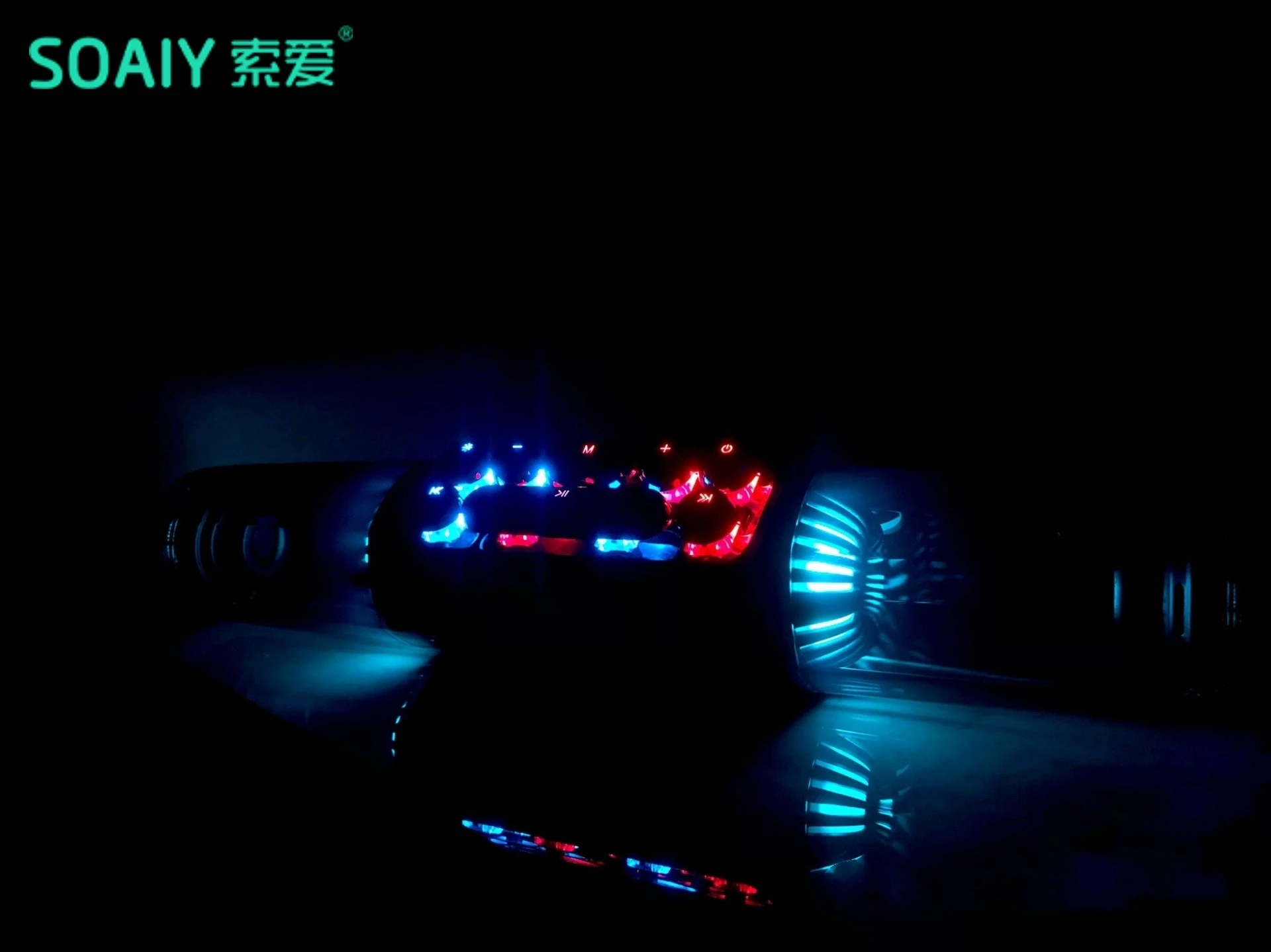 Коммутатор VoaiySh19 высокой мощности RGB с электрическим звуком беспроводной сабвуфер Bluetooth 3D окружает сабвуфер мобильного телефона стереокомпьютера