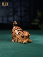 copper tiger decoration zodiac cute tiger mascot table decoration crafts gift for year of tiger