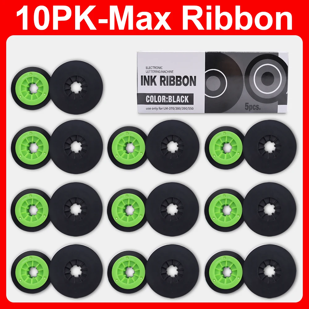 10PCS Max ink Ribbon IR300B Compatible for MAX LETATWIN electronic lettering machine LM370E, LM380A, LM380E, LM390A Cable Maker