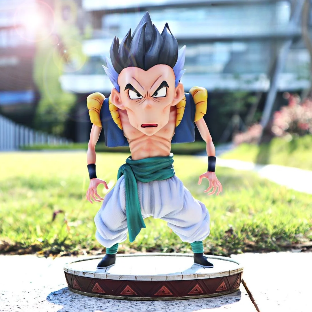 

Dragon Ball Z Figure Gotenks Fat Skinny Super Saiyan Anime Action Figure Model 18cm Dolls Kawaii Figure Decor Gift Toys for Boys