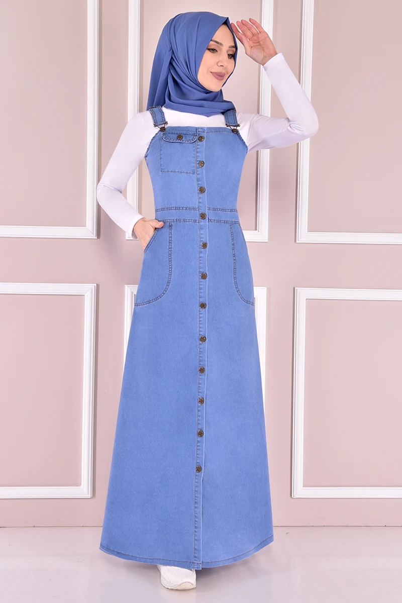 Жилет, Темно-Синяя Женская одежда, платье, мусульманские платья для женщин, Турецкая одежда для женщин, мусульманский хиджаб MSK4041