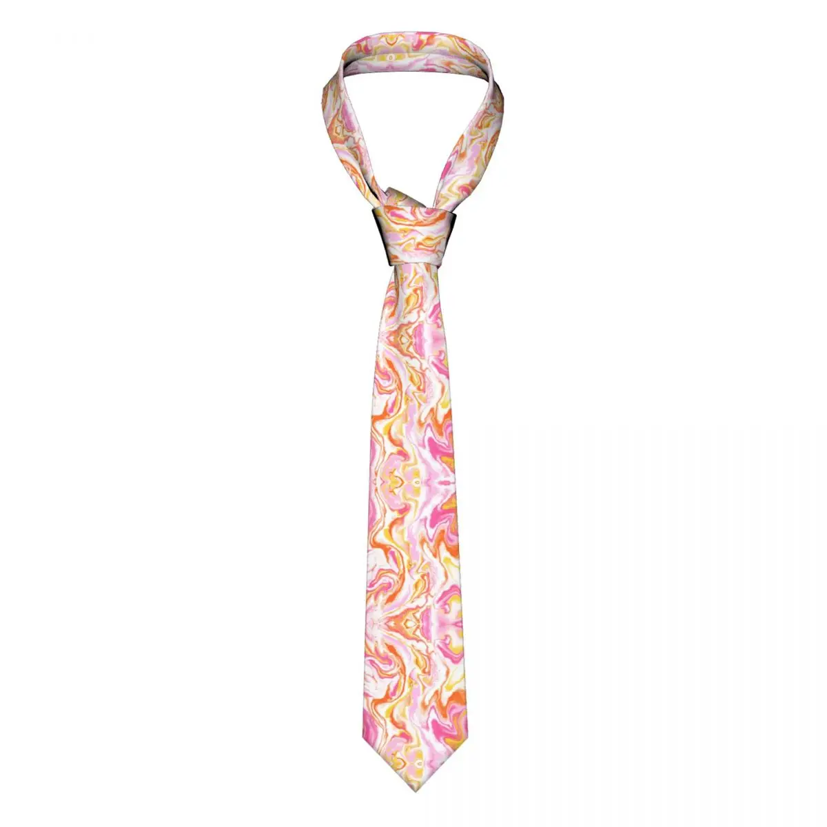 

Tie Dye Neckties Men Women Skinny Polyester 8 cm Wide Pink Yellow Marble Neck Tie for Mens Shirt Accessories Cravat Cosplay Prop