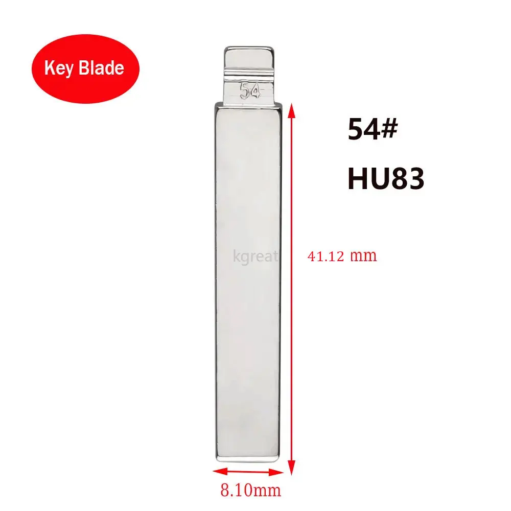 

10шт 54 # HU83 KD Key Blade для Peugeot 407 Citroen для Keydiy KD Xhorse VVDI JMD Металлические необрезанные пустые заготовки для удаленных ключей от автомобиля