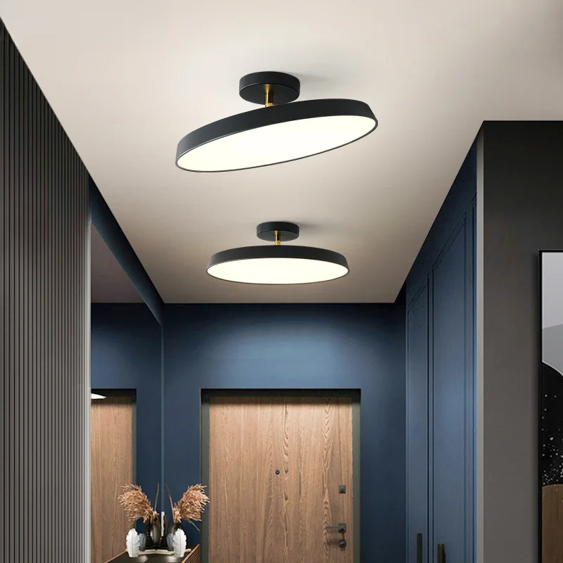 

Modern Minimalist Led Ceiling Lamp Light White/Black Dimmable For Kitchen Chandelier Bedroom Study Aisle Balcony Corridor Decor