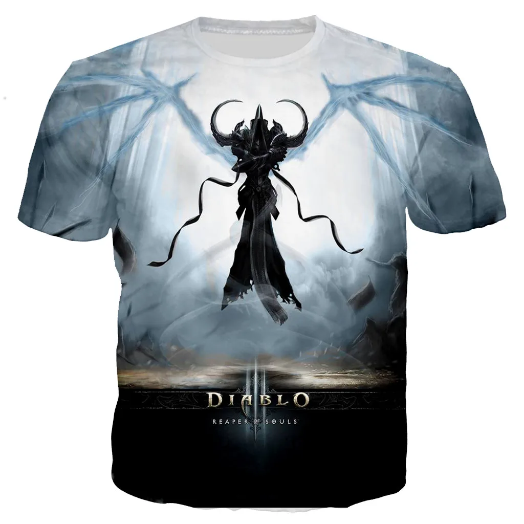 

Diablo 3 Reaper of Soul Printed 3D T-shirt Men Women 2023 New Fashion Casual Summer T Shirts Unisex Streetwear Oversized Tops