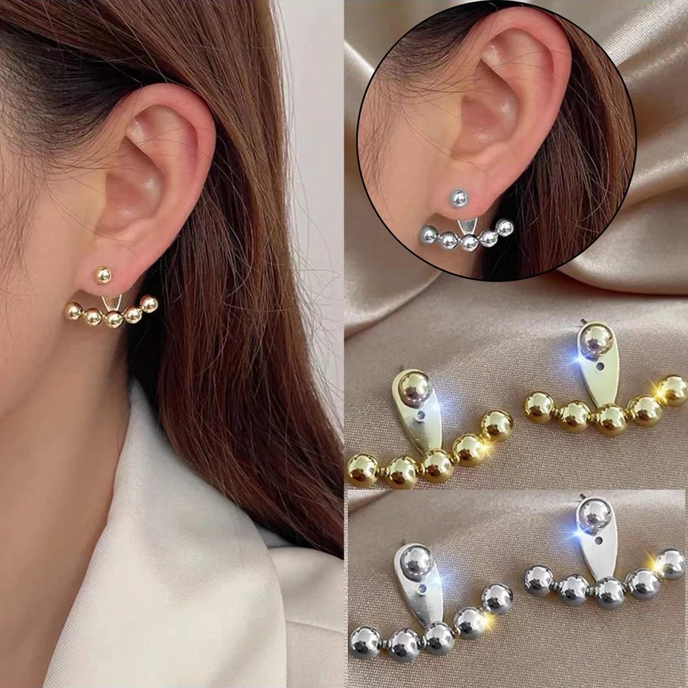 

1 Pair Surgical Steel Fashion Simple Earrings Ear Tragus Golden Silver Ball Pendant Helix Daith Earrings Studs 20g