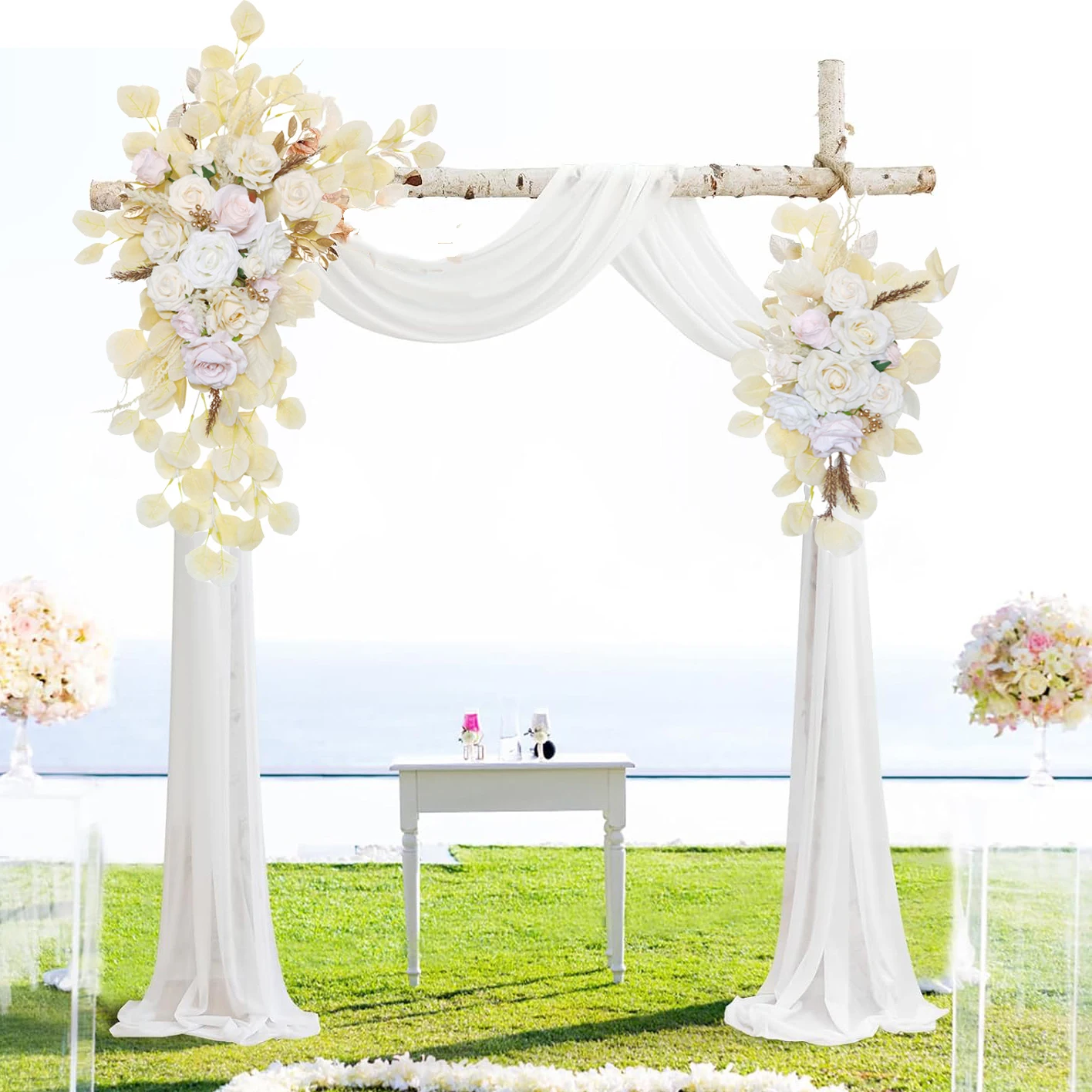 

Yannew Artificial Arch Flowers Swag for Boho Wedding Baby Shower Ceremony Flower Garlands Arrangement Reception Backdrop Decor
