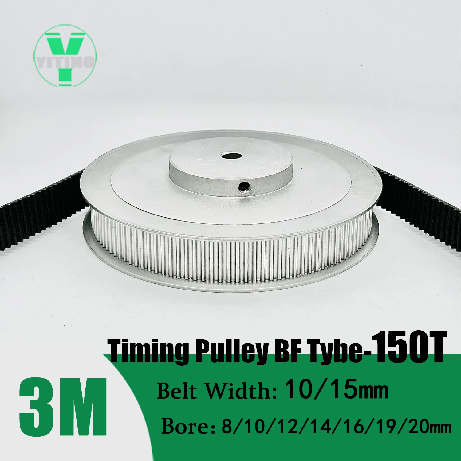 

HTD3M 150 зубов BF Шкив ГРМ 3M Ширина ремня BF 10/15 мм Отверстие 8/10/12/14/16/19/20 мм Синхронное колесо Шаг Ременный шкив