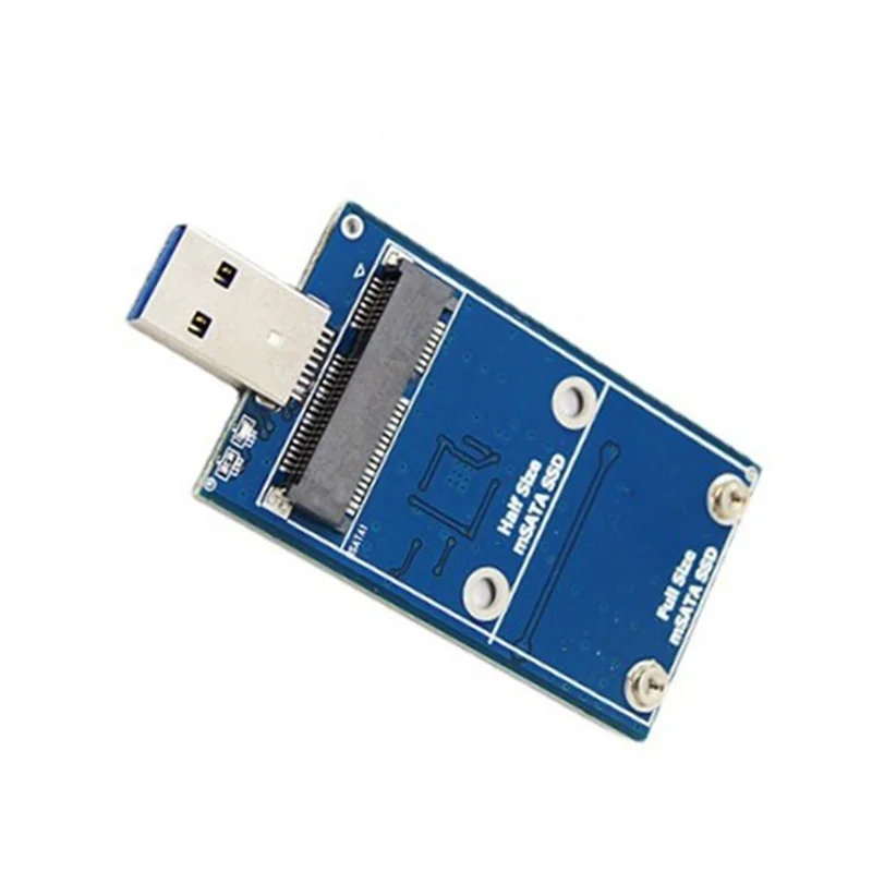 

MSATA to USB 3.0 Hard Drive Case MSATA USB Adapter External Solid State Disk Adapter Supports 30X30 50X30 MSATA SSD