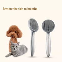 2022jmt pet hair remover brush cat dog grooming detangler fur matted dematting deshedding comb automatic trimmer curly cleaner t