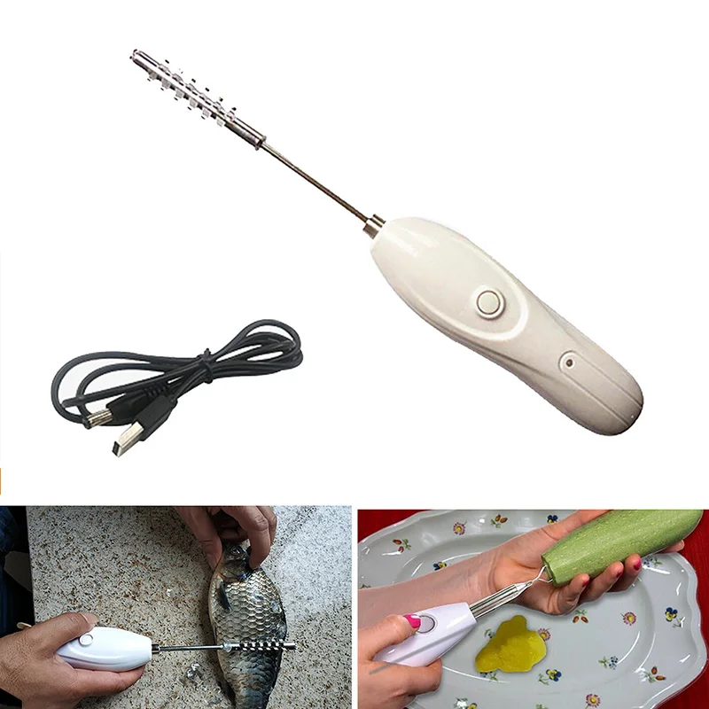 

Electric Scale Scraper Rechargeable Egg Beater Vegetable Core Digger Hole Digger Healthy and Environmentally Friendly Easy Touse