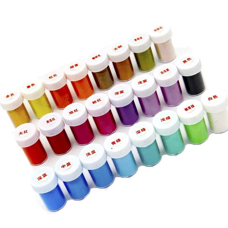 

12 Color Pearlescent Mica Pigment Powder Rainbow UV Resin Epoxy Craft DIY Jewelry Making Handmade Soap Coloring Powder