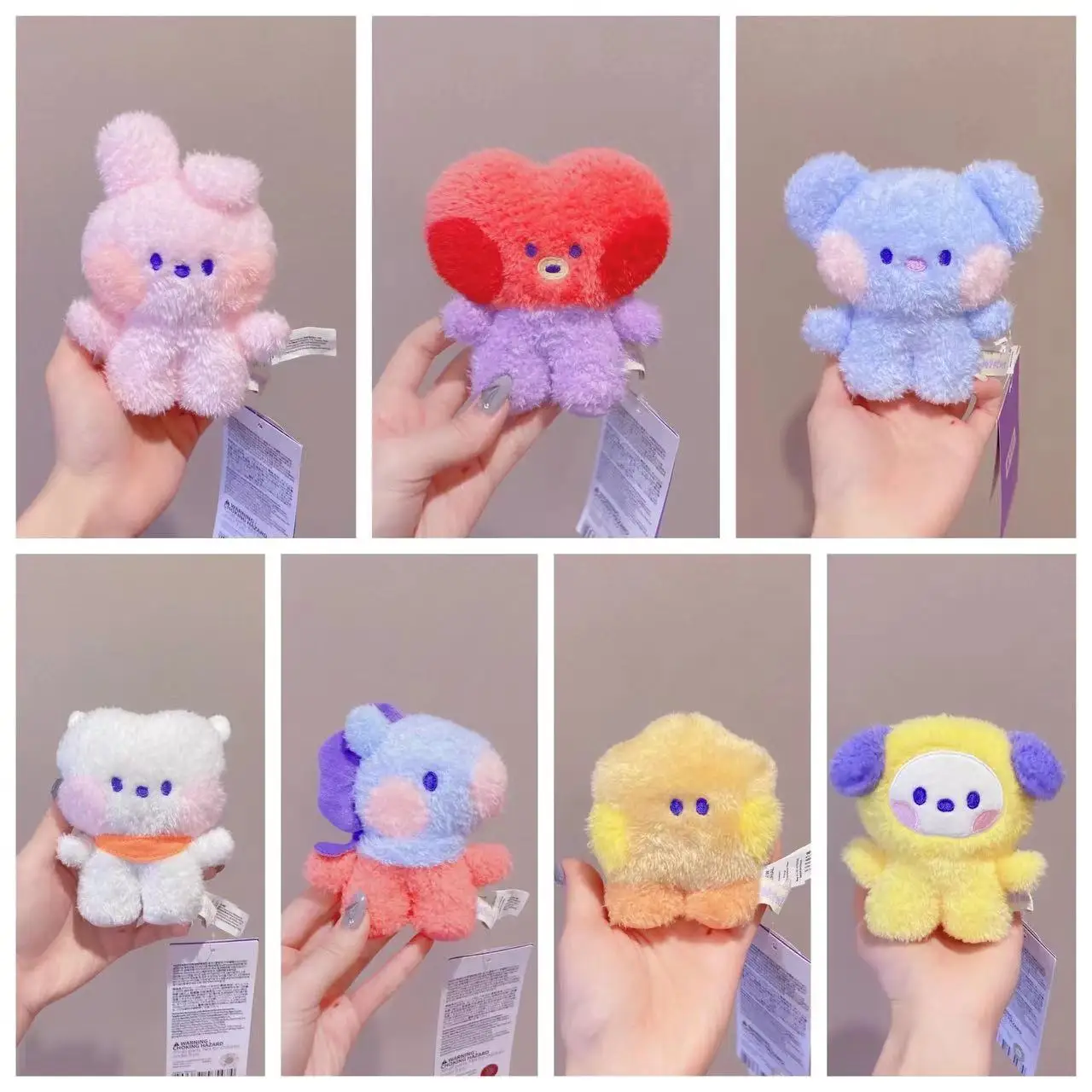 

Новинка, Мини Подвеска BT21, плюшевая кукла, брелок, аксессуары, милый аниме мультяшный подарок на день рождения
